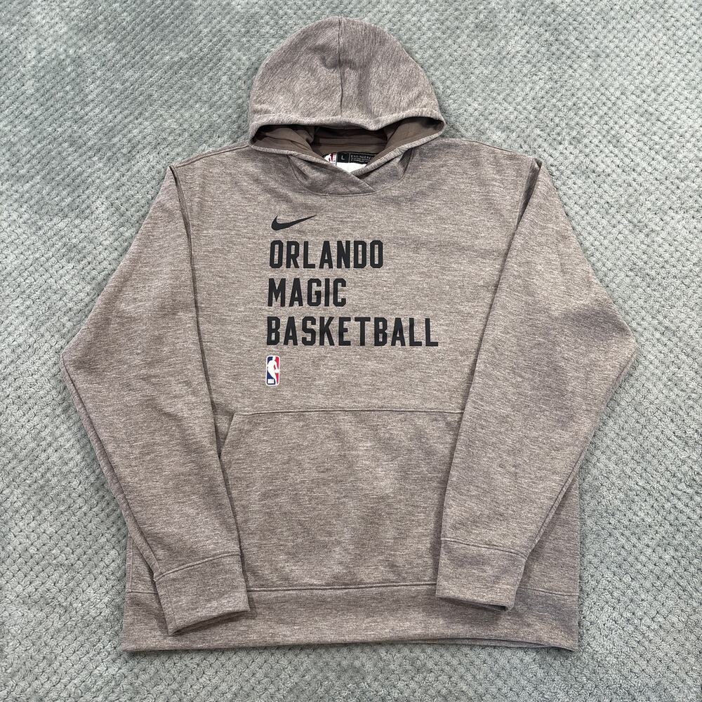 Nike Orlando Magic On-Court Performance NBA Mens Gray Light Pullover Hoodie Sz L